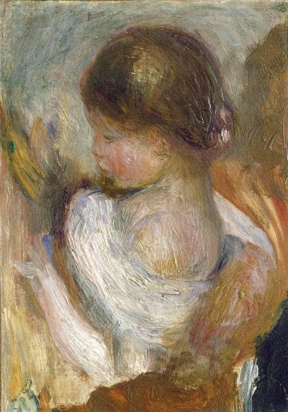 Young Girl Reading  by Pierre-Auguste Renoir - Hand-Painted Oil Painting Reproduction