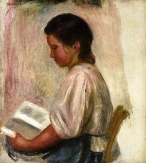Young Girl Reading by Pierre-Auguste Renoir Oil Painting