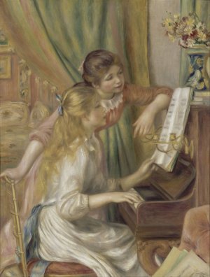 Young Girls at the Piano by Pierre-Auguste Renoir Oil Painting
