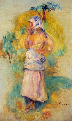 Young Peasant Eating an Apple by Pierre-Auguste Renoir Oil Painting