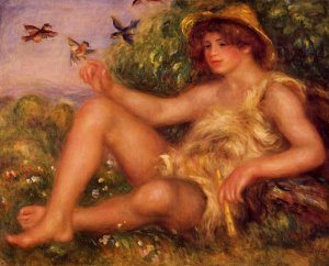 Young Shepherd in Repose also known as Alexander Thurneysson by Pierre-Auguste Renoir Oil Painting
