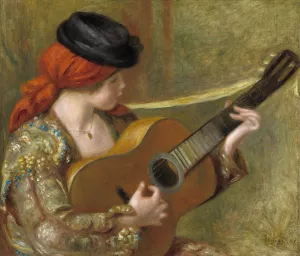 Young Spanish Woman with a Guitar by Pierre-Auguste Renoir Oil Painting