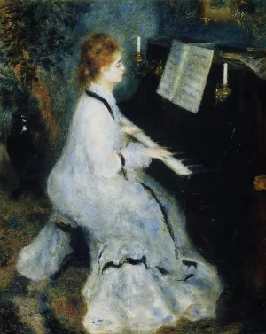 Young Woman at the Piano by Pierre-Auguste Renoir Oil Painting