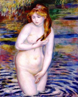 Young Woman Bathing by Pierre-Auguste Renoir Oil Painting