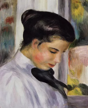 Young Woman in Profile by Pierre-Auguste Renoir - Oil Painting Reproduction