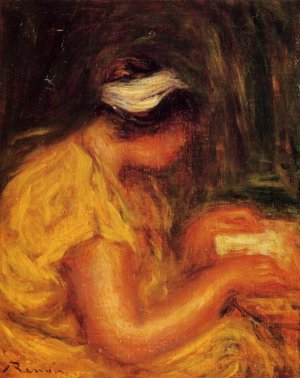 Young Woman Reading by Pierre-Auguste Renoir Oil Painting