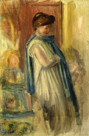 Young Woman Standing by Pierre-Auguste Renoir Oil Painting