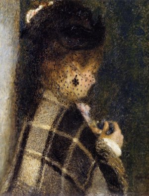 Young Woman with a Veil by Pierre-Auguste Renoir Oil Painting