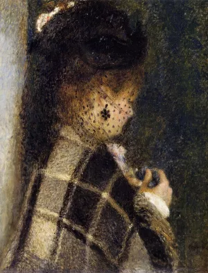 Young Woman with a Veil by Pierre-Auguste Renoir Oil Painting