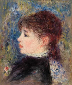 Young Woman with Rose by Pierre-Auguste Renoir Oil Painting