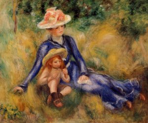 Yvonne and Jean by Pierre-Auguste Renoir Oil Painting