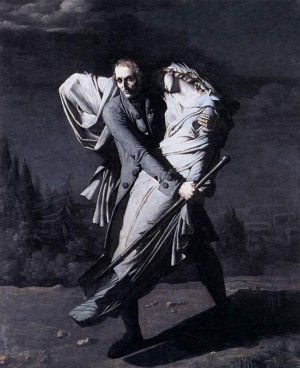 Young Holding His Dead Daughter in His Arms by Pierre-Auguste Vafflard Oil Painting