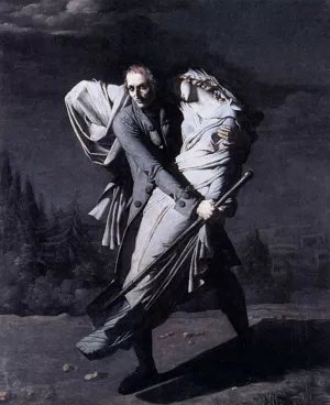 Young Holding His Dead Daughter in His Arms Oil painting by Pierre-Auguste Vafflard