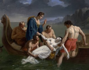 The Death Of sappho by Pierre-Augustin Vafflard Oil Painting