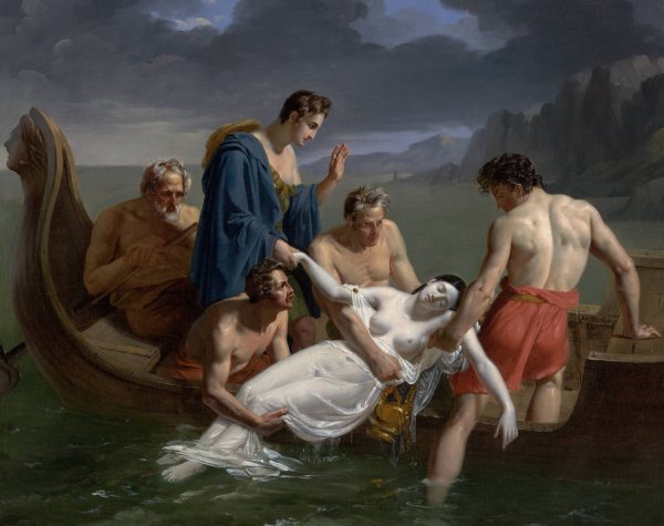 Main Product Photo of The Death Of sappho  Painting by Pierre-Augustin Vafflard