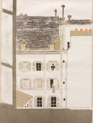 Houses In A Courtyard by Pierre Bonnard Oil Painting