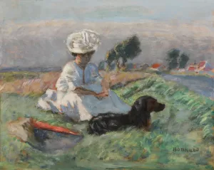 La femme au chien by Pierre Bonnard Oil Painting