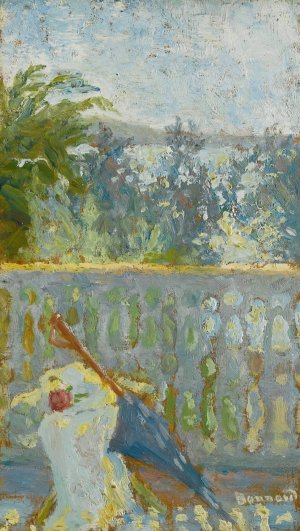Le Balcon Et L'ombrelle by Pierre Bonnard Oil Painting