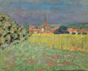 Le Champ De Ble Devant L'eglise by Pierre Bonnard Oil Painting