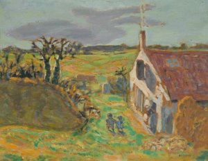 Les Deux Enfants, Vernouillet Oil painting by Pierre Bonnard