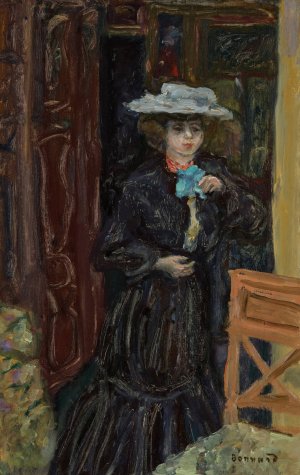 Marthe au chapeau blanc by Pierre Bonnard Oil Painting