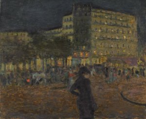 Place Pigalle at Night by Pierre Bonnard Oil Painting