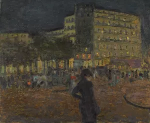 Place Pigalle at Night by Pierre Bonnard Oil Painting