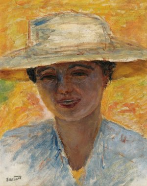 Portrait de Femme au Grand Chapeau by Pierre Bonnard Oil Painting