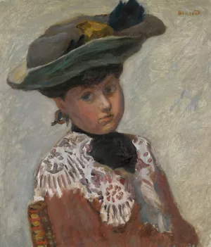Portrait de Jeune Femme Or Le Chapeau by Pierre Bonnard Oil Painting