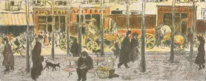 Some Aspects Of Paris Life, Boulevard by Pierre Bonnard Oil Painting