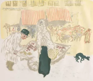 Some Aspects Of Paris Life,The Pushcart by Pierre Bonnard Oil Painting