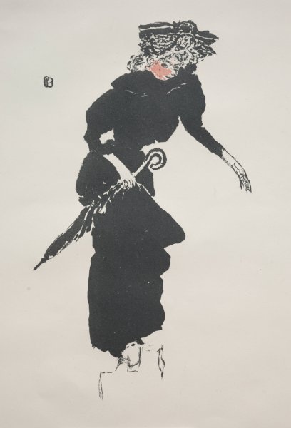 Main Product Photo of Woman With An Umbrella  Painting by Pierre Bonnard