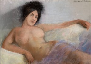 Reclining Model by Pierre Carrier-Belleuse Oil Painting