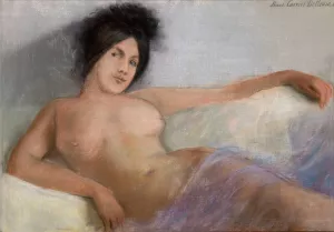 Reclining Model by Pierre Carrier-Belleuse Oil Painting