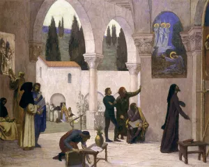 Christian Inspiration by Pierre Cecile Puvis De Chavannes Oil Painting