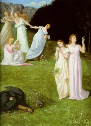 Death and the Maiden painting by Pierre Cecile Puvis De Chavannes