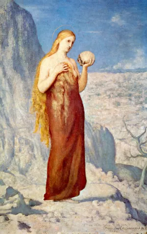 Mary Magdalene at St. Baume Oil painting by Pierre Cecile Puvis De Chavannes