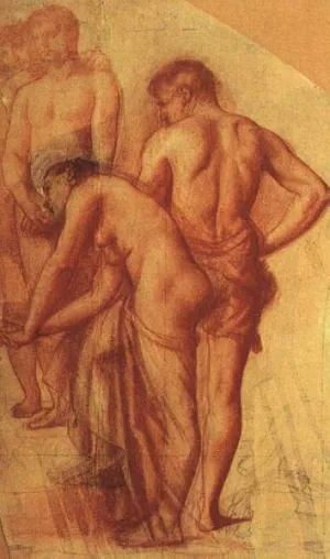 Study of Four Figures for Repose Oil painting by Pierre Cecile Puvis De Chavannes
