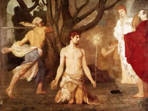 The Beheading of St John the Baptist Oil painting by Pierre Cecile Puvis De Chavannes