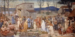 The Childhood of Saint Genevieve by Pierre Cecile Puvis De Chavannes Oil Painting