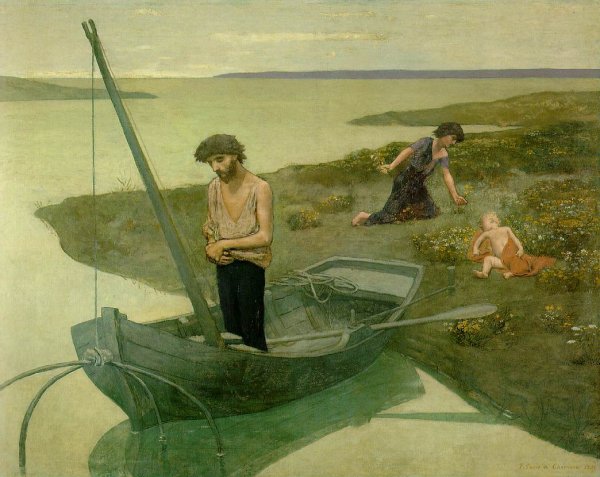 Main Product Photo of The Poor Fisherman Painting by Pierre Cecile Puvis De Chavannes