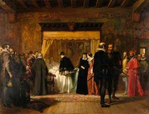 Charles IX Chez Coligny by Pierre-Charles Comte Oil Painting