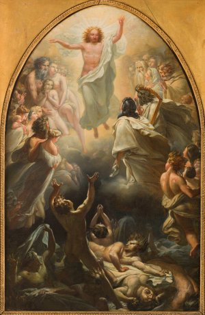 La Descente de Jesus-Christ dans les limbes by Pierre Claude Francois Delorme Oil Painting