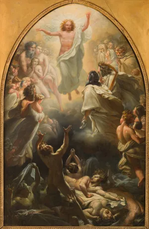 La Descente de Jesus-Christ dans les limbes by Pierre Claude Francois Delorme Oil Painting