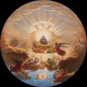La Translation de la Sainte Maison par les anges by Pierre Claude Francois Delorme Oil Painting