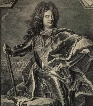 Portrait of Louis Hector, Duc de Villars, Marshal of France by Pierre Drevet - Oil Painting Reproduction