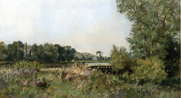 Near Amiens by Pierre-Emmanuel Damoye - Hand-Painted Oil Painting Reproduction