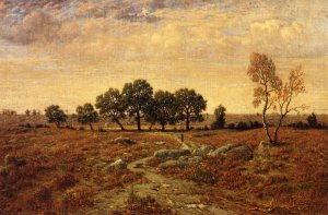Lande de la Glandee, Forest of Fontainebleau by Pierre Etienne Theodore Rousseau Oil Painting