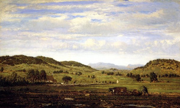 Main Product Photo of Landscape of Jura, Arbois Painting by Pierre Etienne Theodore Rousseau