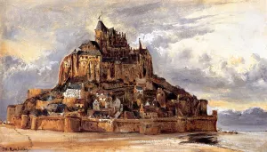 Mont-Saint-Michel painting by Pierre Etienne Theodore Rousseau